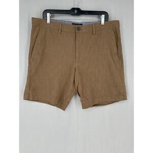 Banana Republic Chambray Shorts Mens 36 Brown Cotton 9 Inch Inseam Casual